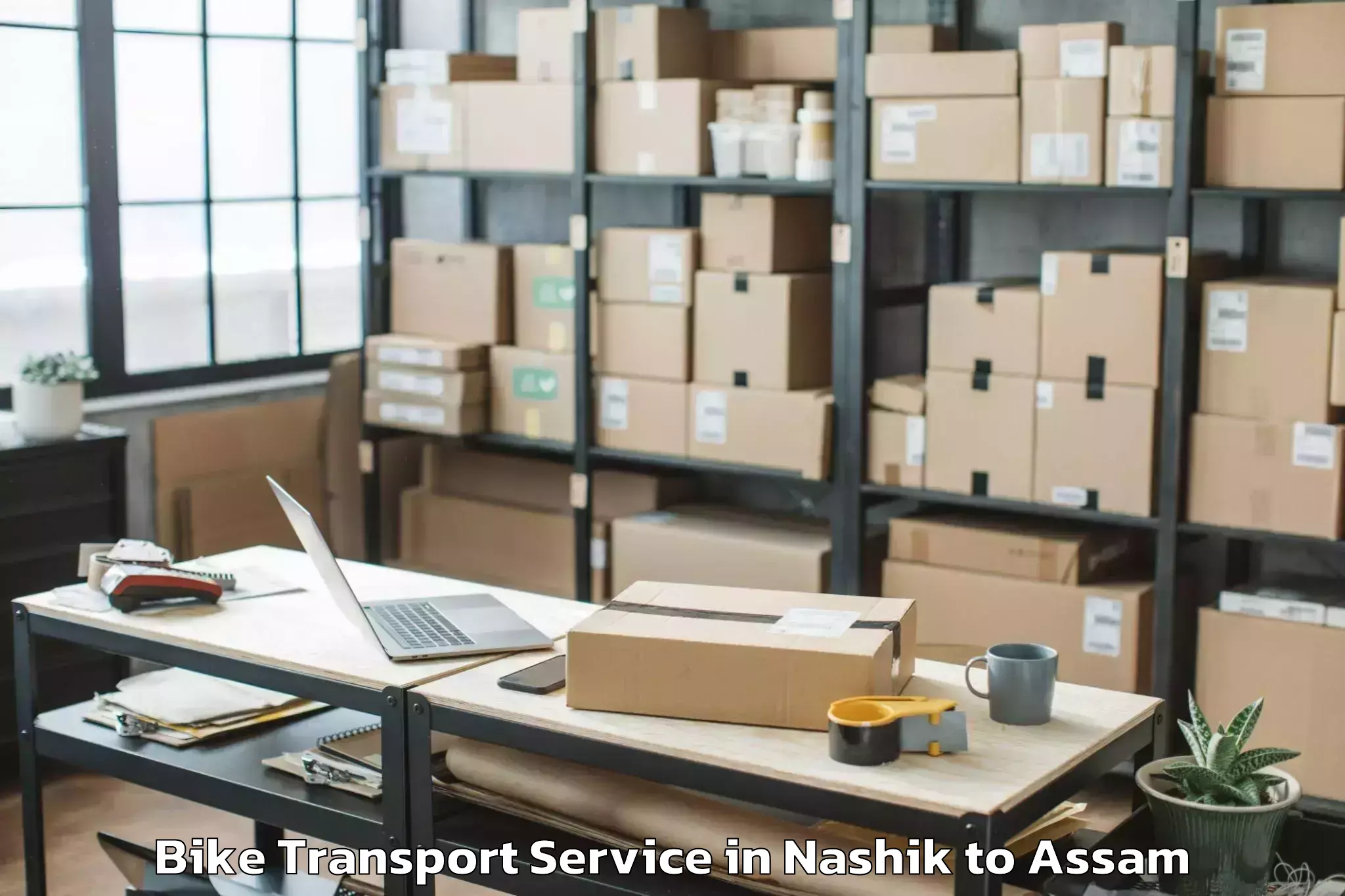 Trusted Nashik to Biswanath Charali Bike Transport